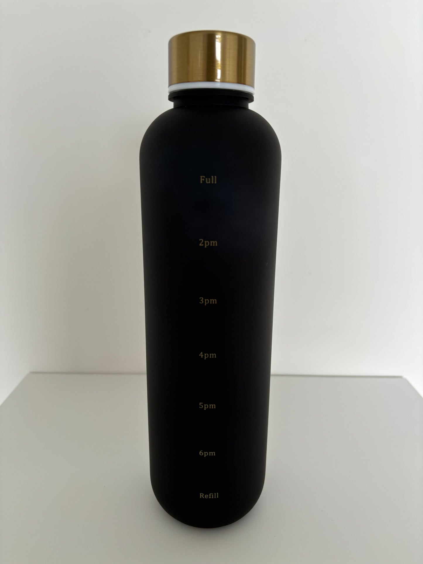 1L Frosted Water Bottle - Black