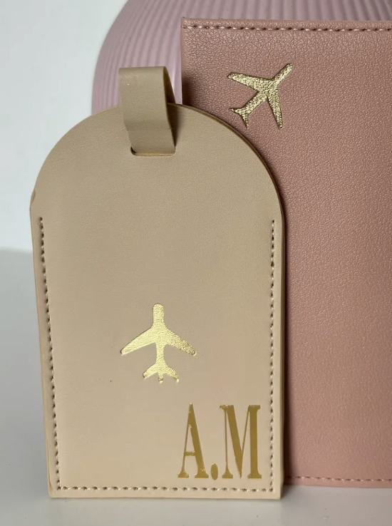 Personalised Luggage Tag - Gold, Silver, Rose Gold, Black, White, Pink or Blue