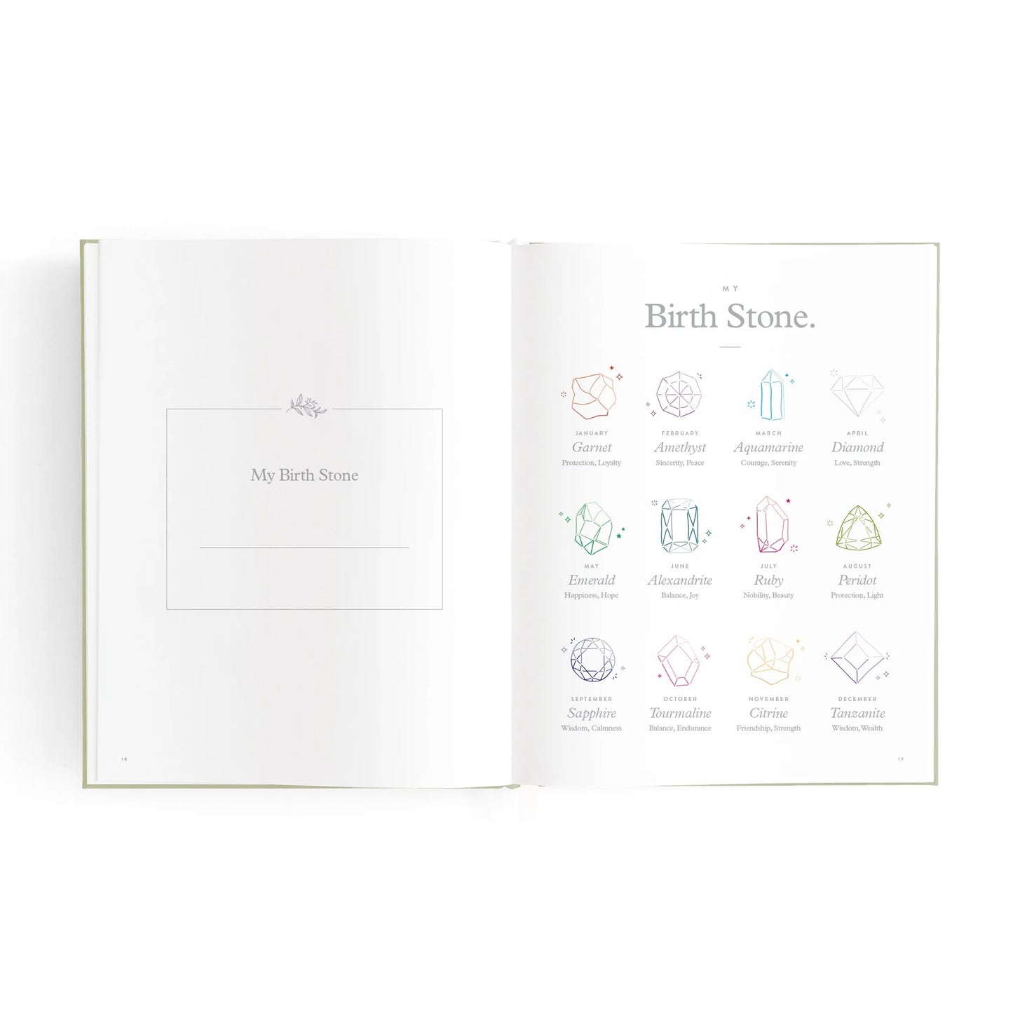 Mini Baby Book - Sage