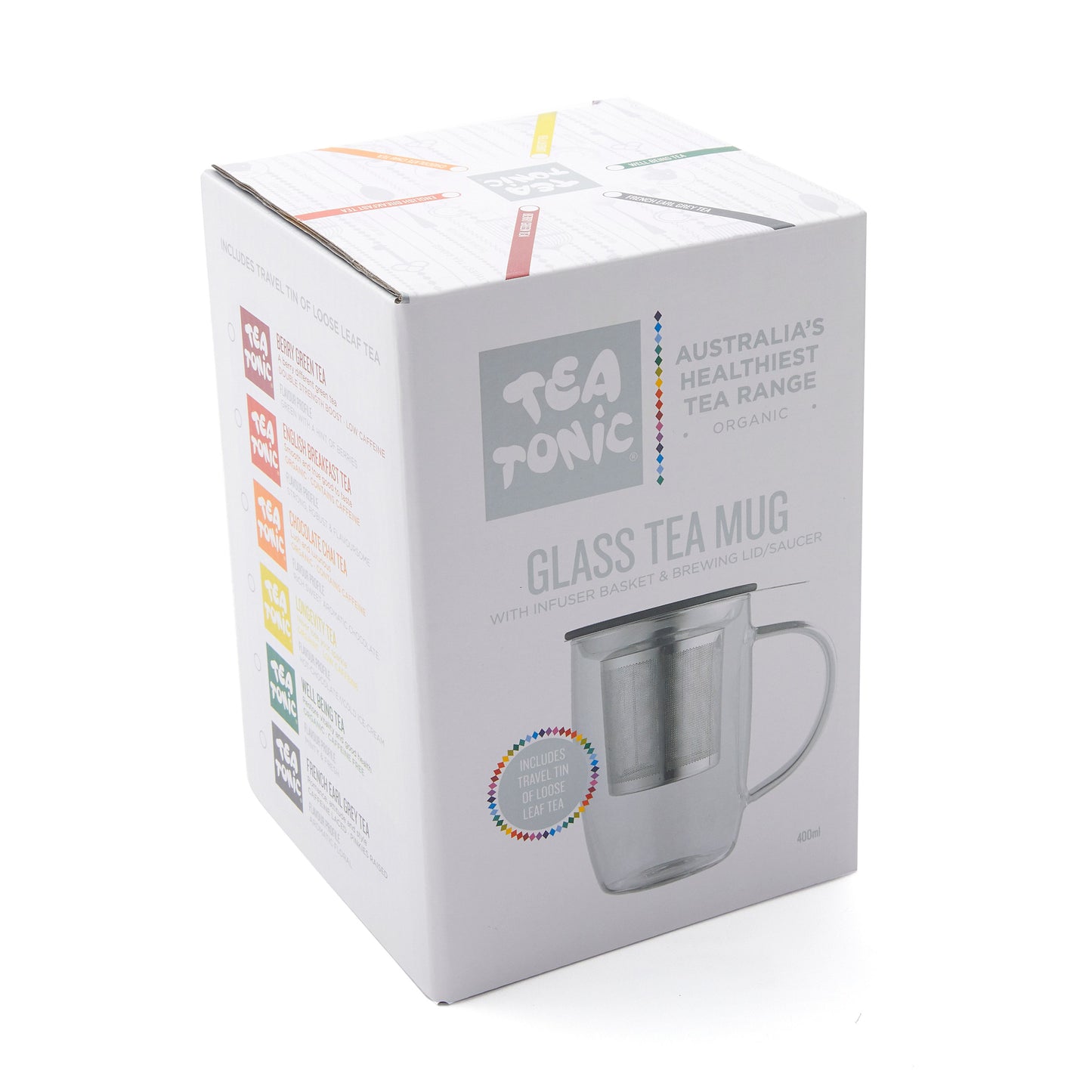 Tea Mug For 1 - Including Well Being Tea Loose Leaf Travel Tin