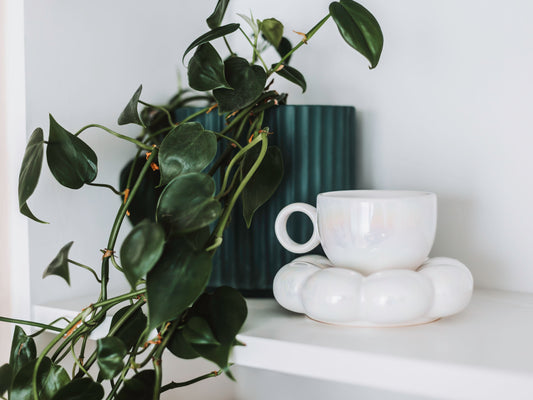 Lottie Mug and Saucer Set - Pearl