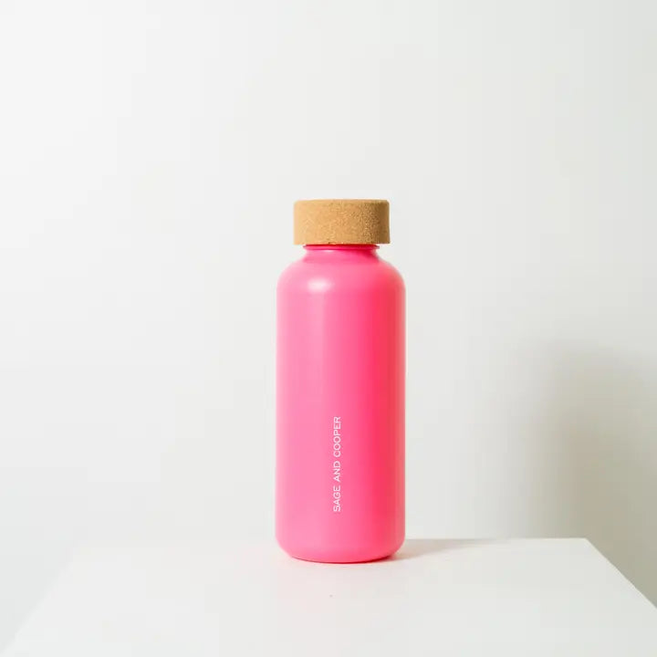 Personalised Organic 650ml Bottle - Green Moss, Black, Navy & Pink