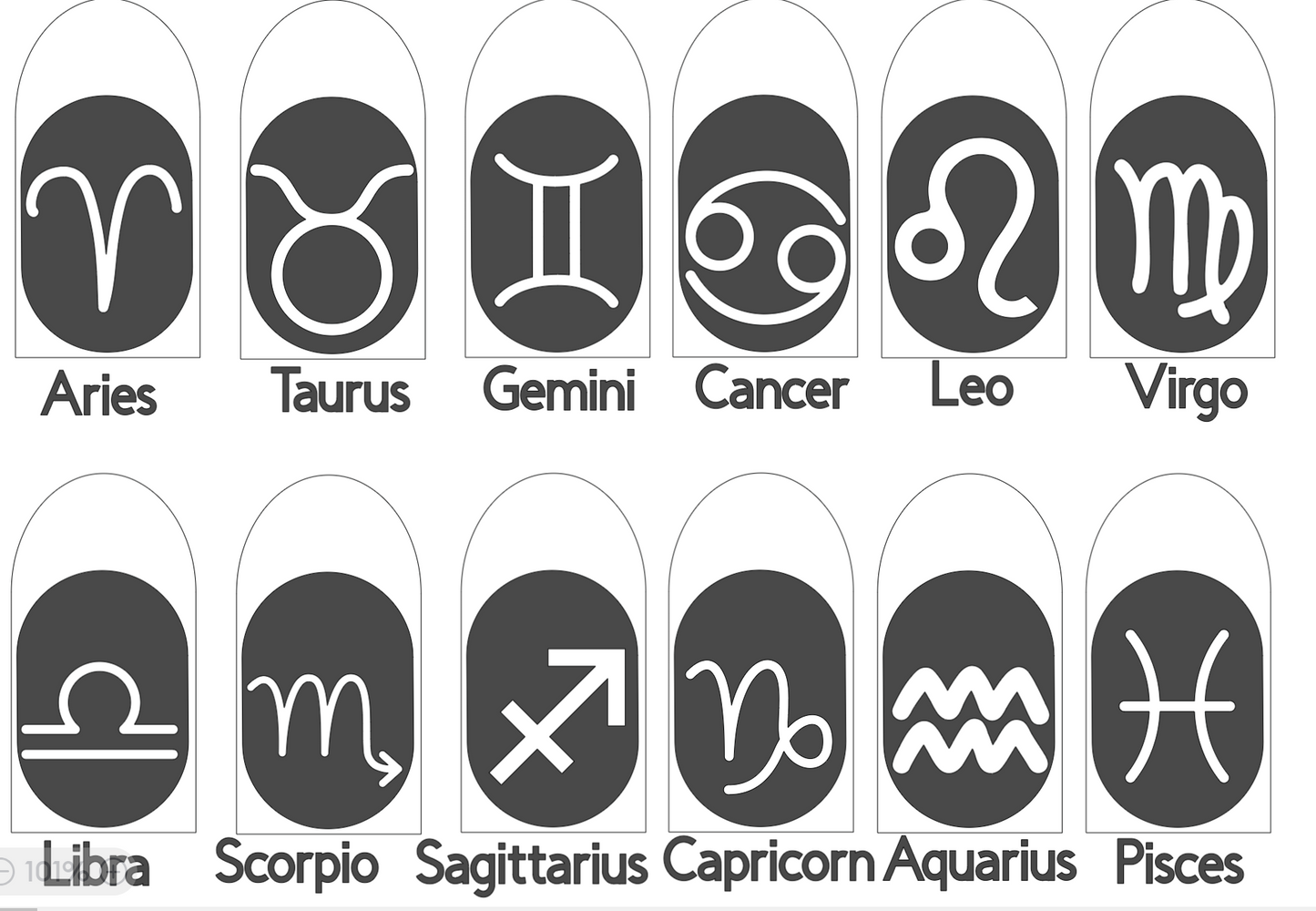 Bookmark - Zodiac Sign