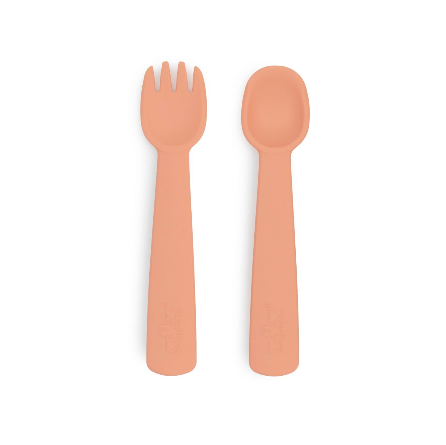 Feedie Fork & Spoon Set - Dark Peach