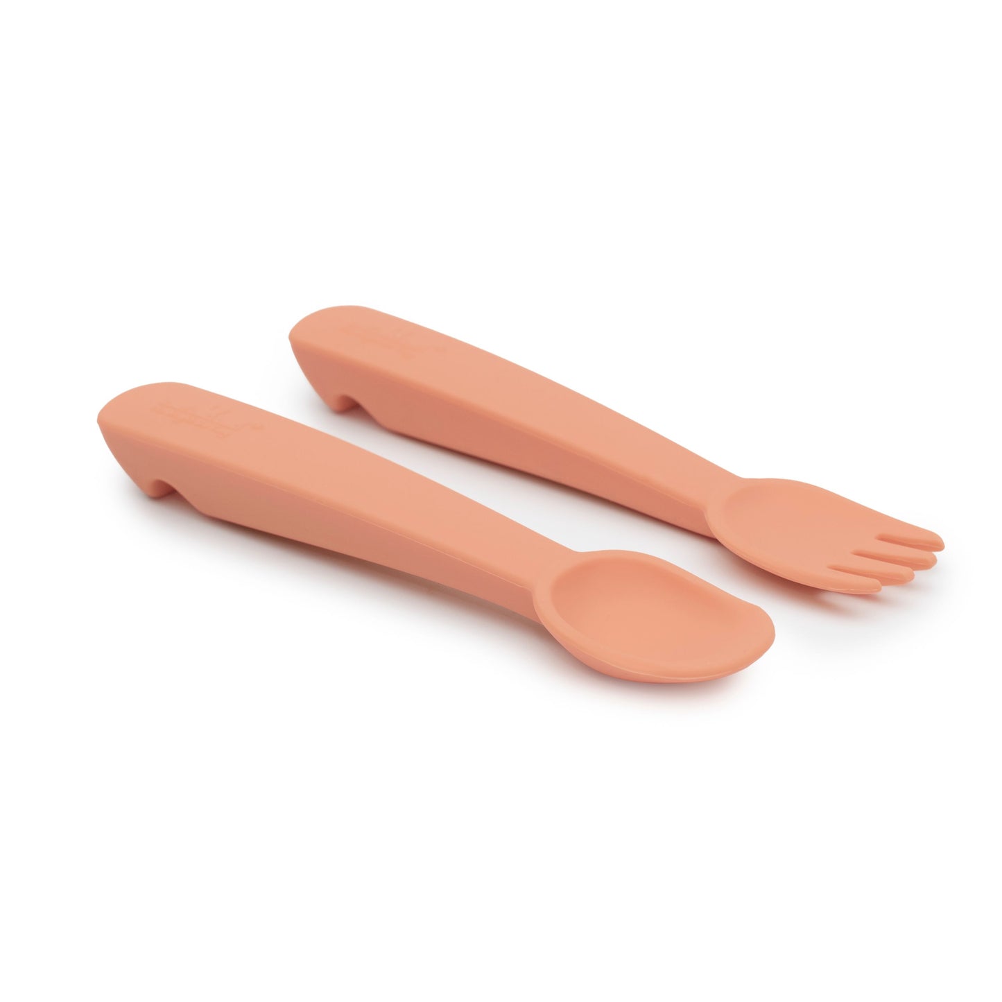 Feedie Fork & Spoon Set - Dark Peach